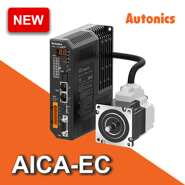 Система двофазного крокового двигуна замкнутого контуру серії AiCA-EC з живленням змінним струмом та комунікаційним інтерфейсом EtherCAT
